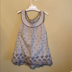 Forever 21 armless polka dot floral blouse large